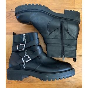 ASOS Black Moto Boots